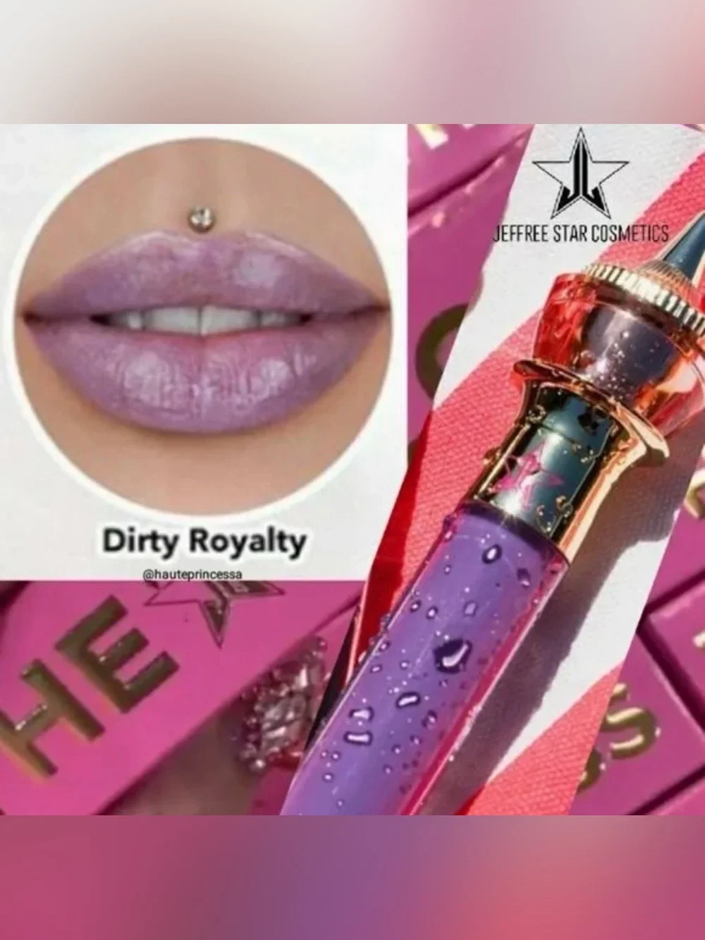 Jeffree Star Dirty Royalty Shimmer Lipstick — Iridescent Lavender Purple